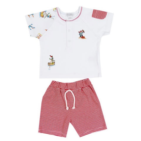 Kissy Kissy - Pirates Booty  Stripe Bermuda Set