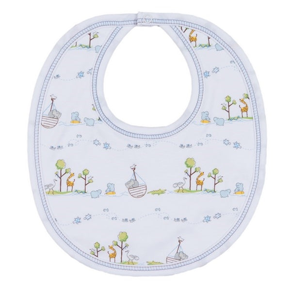 Kissy Kissy - Noahs  Print Bib - Blue