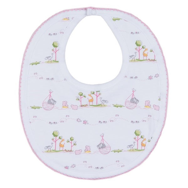 Kissy Kissy - Noahs  Print Bib - Pink