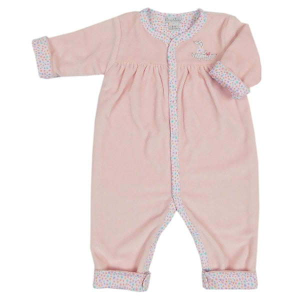 Kissy Kissy - Darling Dachshunds  Velour Rev. Playsuit - Pink