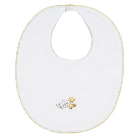 Kissy Kissy - Dozing Duckies  Bib - Wh-Yellow