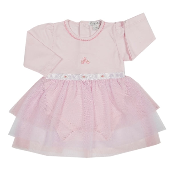 Kissy Kissy - Tiny Tutus  Dress w/ Hand Embroidery - Pink