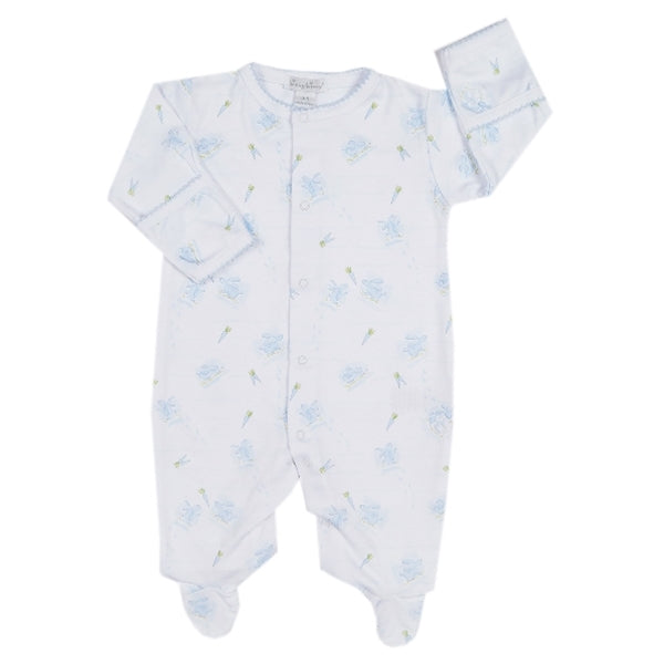 Kissy Kissy - Bunny Patch  Print Footie - Blue