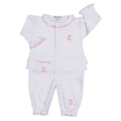 Kissy Kissy - Baby Ballet  Slippers Playsuit - White Pink