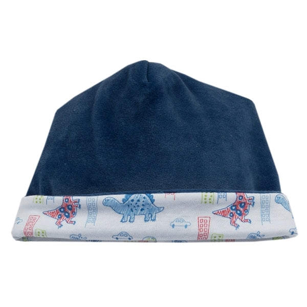 Kissy Kissy - Downtown Dinosaurs  Velour Hat - Navy