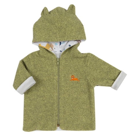 Kissy Kissy - Jungle Jaunt  Sherpa Jacket W/Hood - Green