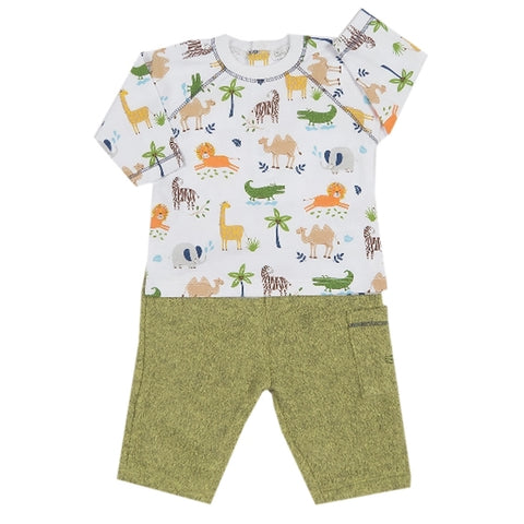 Kissy Kissy - Jungle Jaunt  Sherpa Pant Set - Green