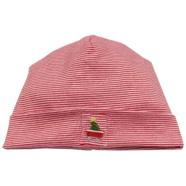 Kissy Kissy - Babys First Christmas 2017  Stripe Hat - Red