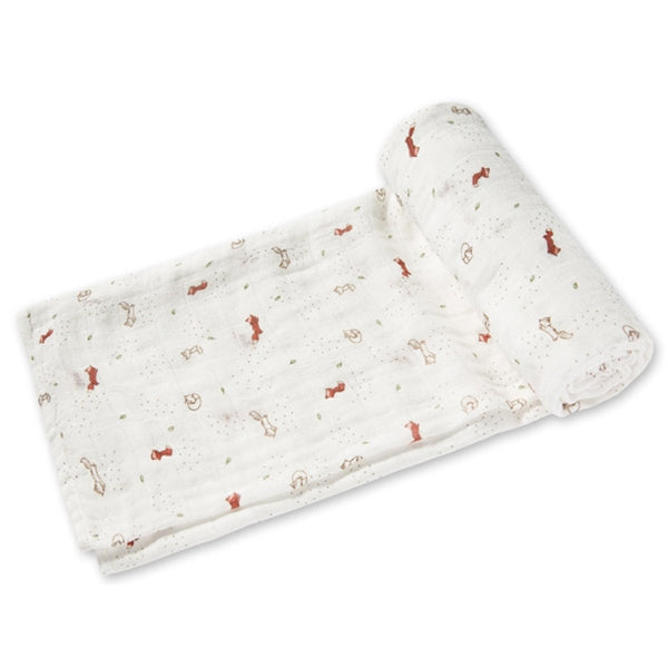 Angel Dear - Swaddle Blanket - Ditsy Fox