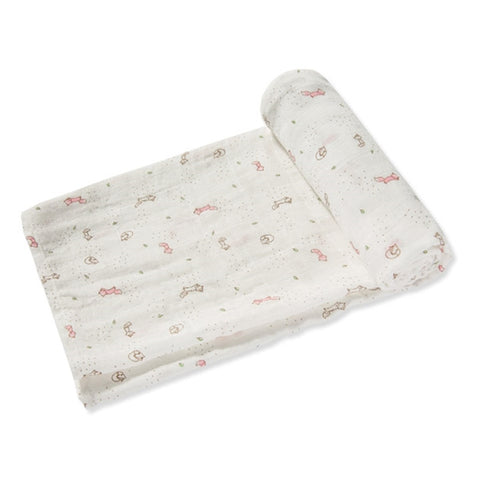 Angel Dear - Swaddle Blanket - Ditsy Fox Pink