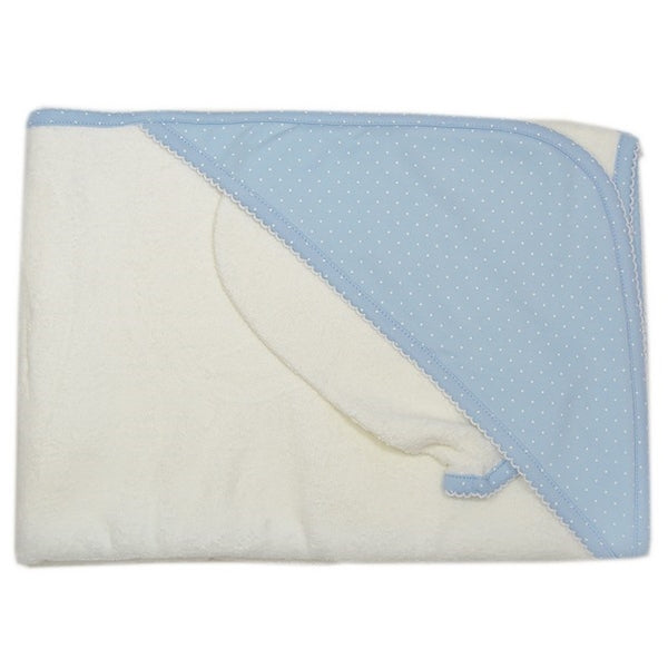 Kissy Kissy - New Kissy Dots Towel with Mitt - Blue with White