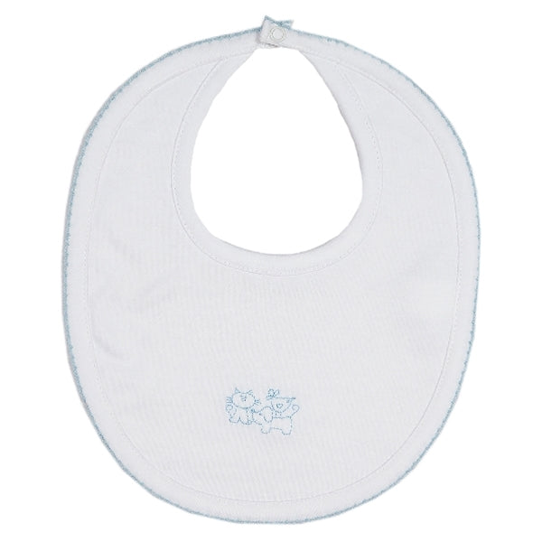 Kissy Kissy - Mini Pets  Bib - Wh./Lt.Blue