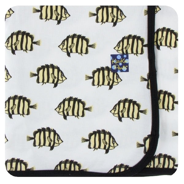 Kickee Pants - Print Swaddling Blanket - Natural Butterflyfish