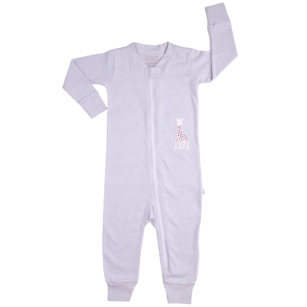 Kissy Kissy - Sophie Stripe Zipper PJ - Grey