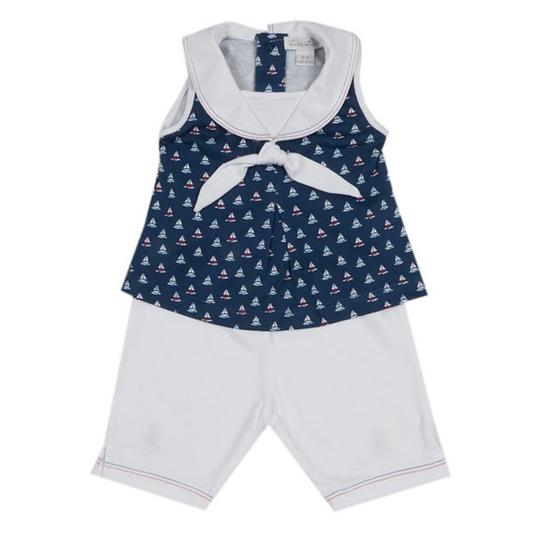 Kissy Kissy - Ocean Breeze Capri Pant Set w/Tee w/Collar