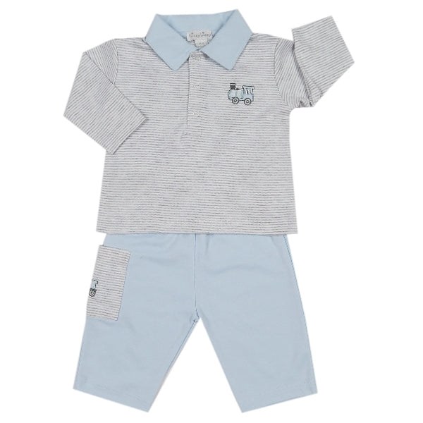 Kissy Kissy - Freight Train  Pant Set  W/Collar - Grey