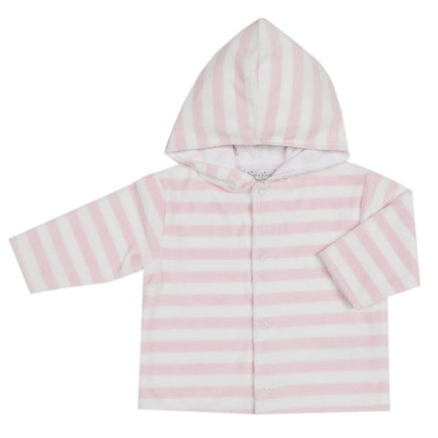 Kissy Kissy - Mini Pets  Velour Stripe Jacket W/Hood - Pink