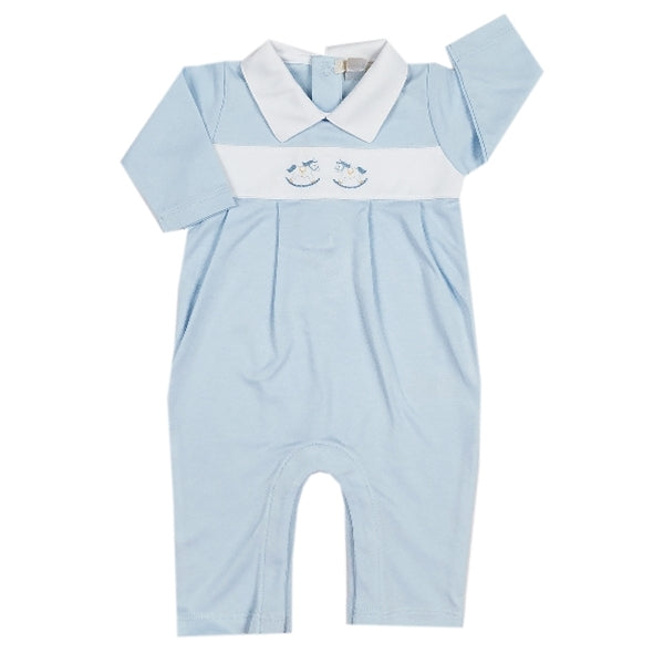 Kissy Kissy - Twin Rockers  Playsuit W/Collar - Lt Blue