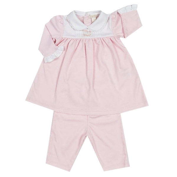 Kissy Kissy - Twin Rockers  Dress W/Collar and Legging - Pink