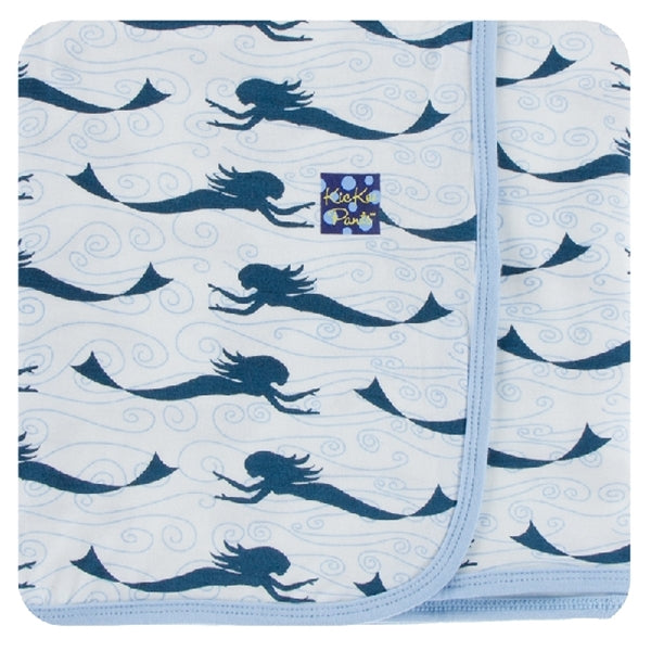 Kickee Pants - Print Swaddling Blanket - Natural Mermaid