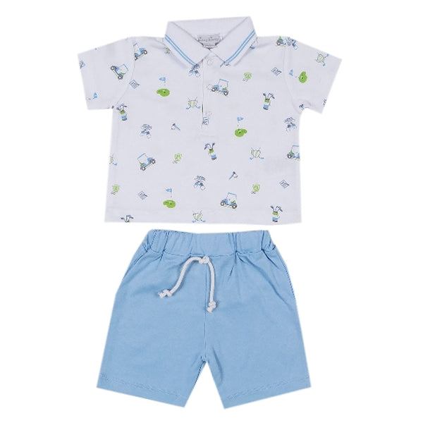 Kissy Kissy - Daddys Caddy  Bermuda Set W/ Collar