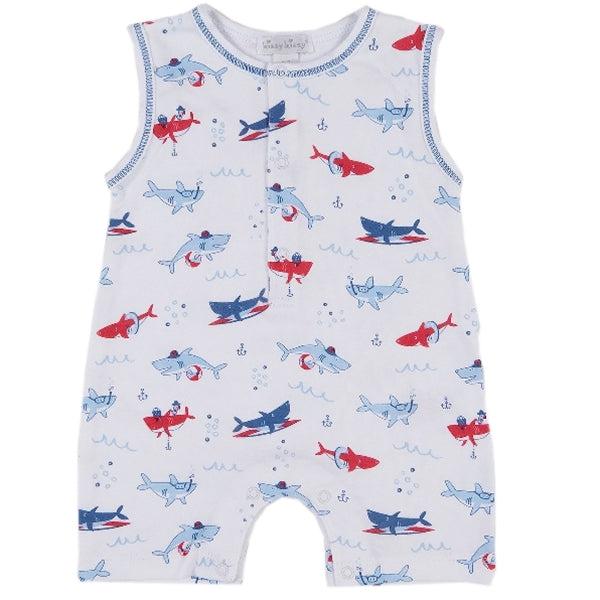 Kissy Kissy - Sea Shenanigans  Print Slvlss Short Playsuit