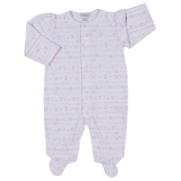 Kissy Kissy - Bunny Tails  Print Footie - Pink