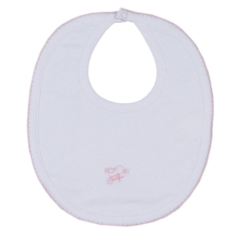 Kissy Kissy - Bunny Tails  Bib - White-Pink