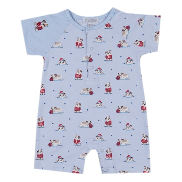 Kissy Kissy - Burly Bulldogs  Print Short Playsuit