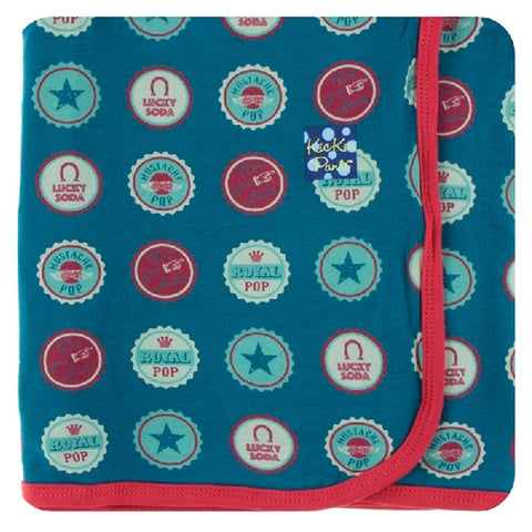 Kickee Pants - Print Swaddling Blanket - Soda Pop Caps