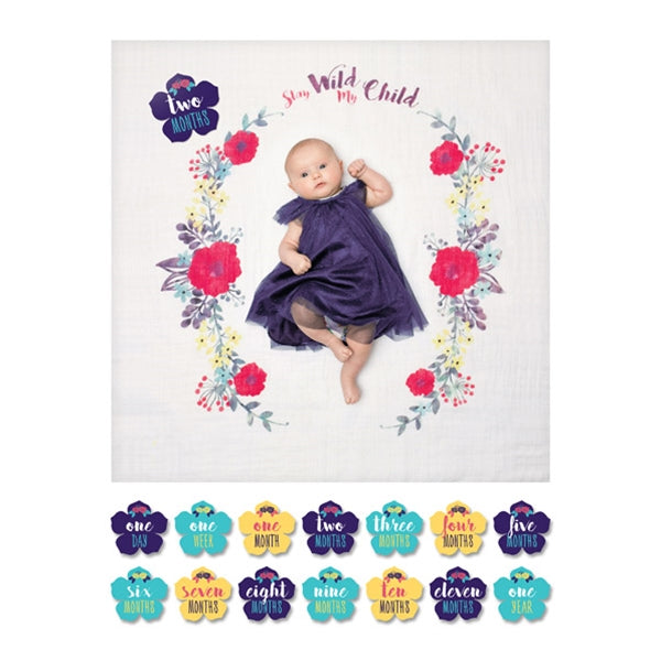 Mary Meyer - Babys First Year Blanket Card Set - Stay Wild My Child