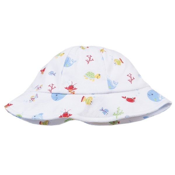 Kissy Kissy - Ocean Treasures Print Sunhat - Blue