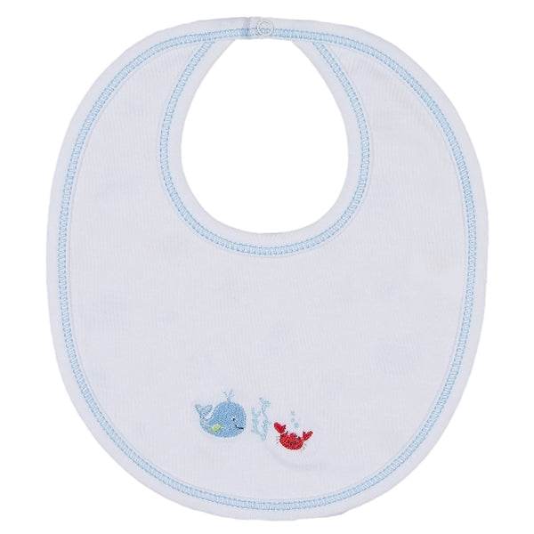 Kissy Kissy - Ocean Treasures Reversible Bib - Blue