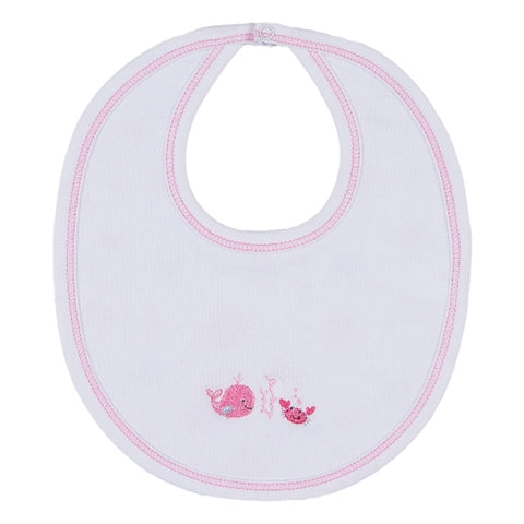 Kissy Kissy - Ocean Treasures Reversible Bib - Fuchsia