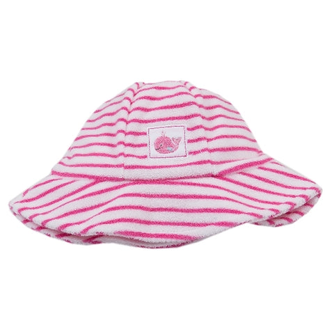 Kissy Kissy - Ocean Treasures Terry Stripe Sunhat - Fuchsia