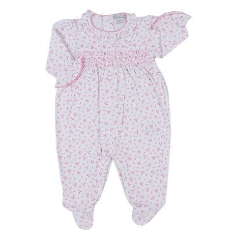 Kissy Kissy - Little Girls Dreams Footie With Smocking - Pink