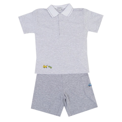 Kissy Kissy - Rush Hour Bermuda Set W/Collar Toddler - Grey