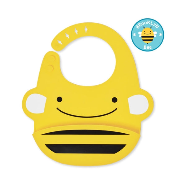 Skip Hop - Zoo Fold and Go Silicone Bib - Bee