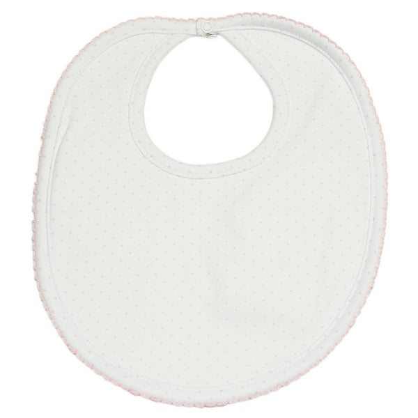 Kissy Kissy - New Kissy Dots Bib - White with Pink