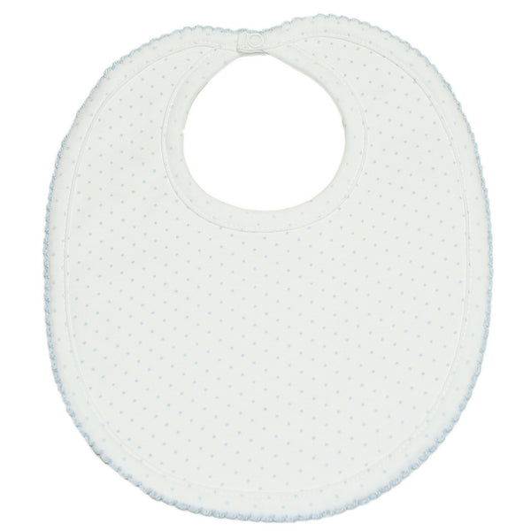 Kissy Kissy - New Kissy Dots Bib - White with Blue