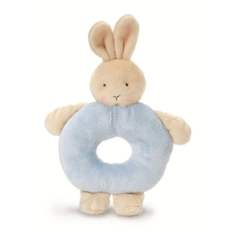 Bunnies By The Bay - Bunny Ring Rattle - Blue