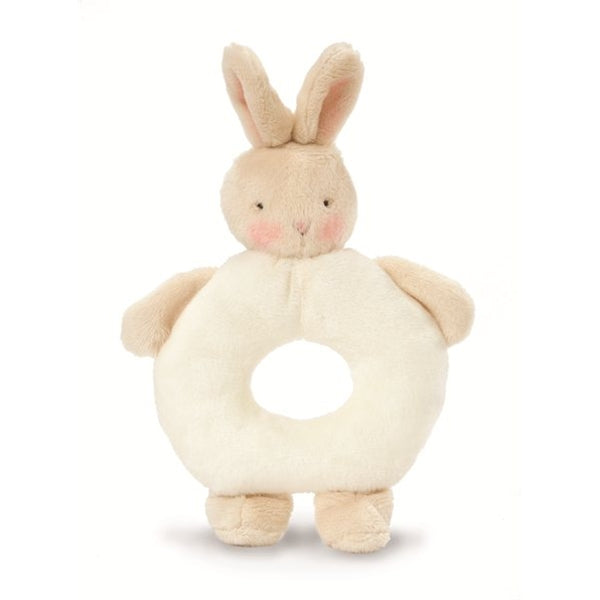 Bunnies By The Bay - Bunny Ring Rattle - White