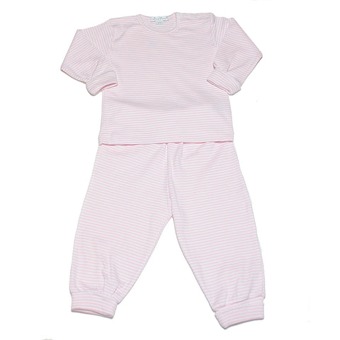 Kissy Kissy - Simple Stripes LS Tee and Pants - Pink