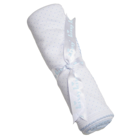 Kissy Kissy - New Kissy Dots Blanket - White with Blue