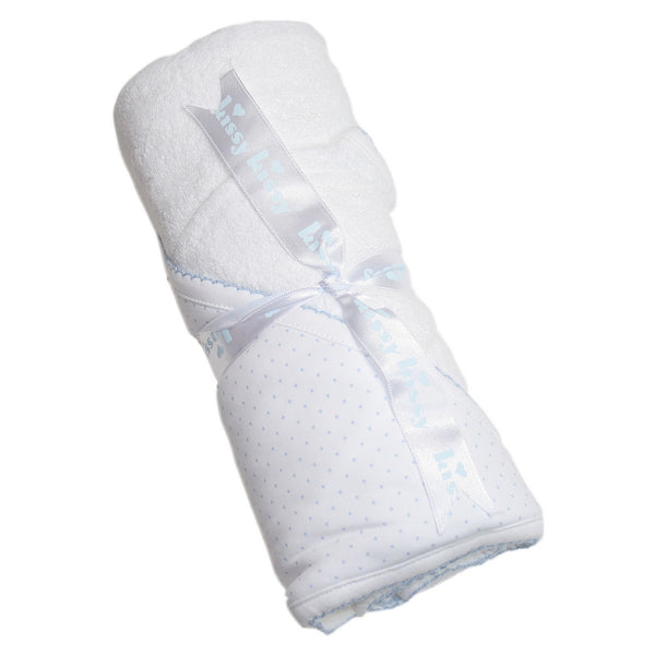 Kissy Kissy - New Kissy Dots Towel with Mitt - White with Blue