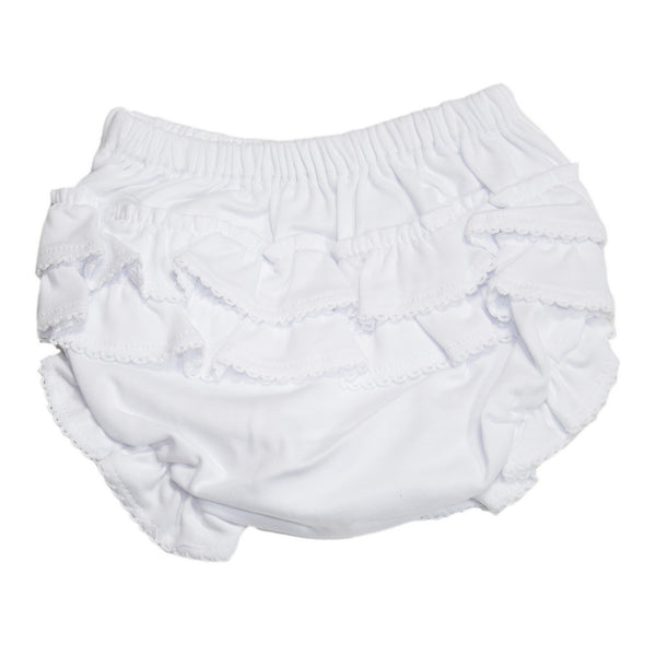 Kissy Kissy - Basic Diaper Cover with Ruffle - White