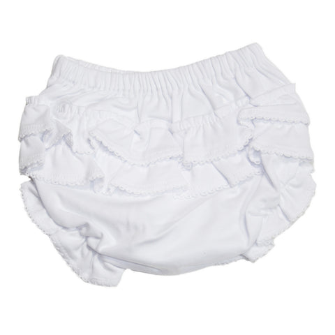 Kissy Kissy - Basic Diaper Cover with Ruffle - White