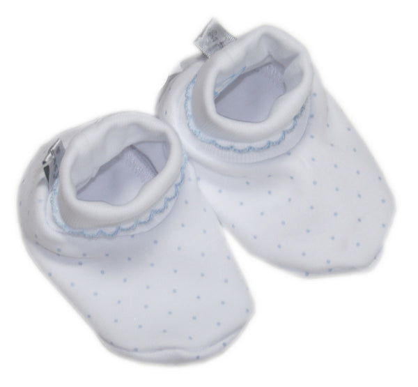 Kissy Kissy - New Kissy Dots Booties - White with Blue